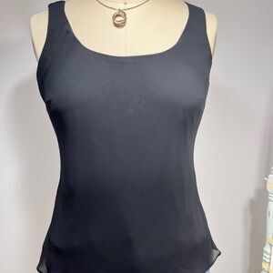 MSK Black tank with over lay.  Size M. NWT